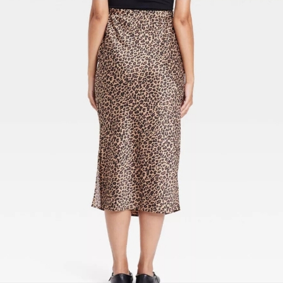 Women's Isabel Maternity Leopard Print Midi A Line Skirt XS - Picture 3 of 11